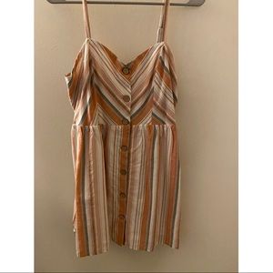 Striped mini dress with pockets